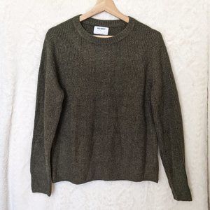 Old Navy Green/Grey Crew Neck Sweater